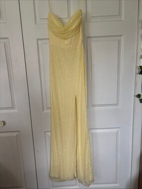 slim fit dress slacks Deyna Formal Mesh Off-The-Shoulder Long Dress